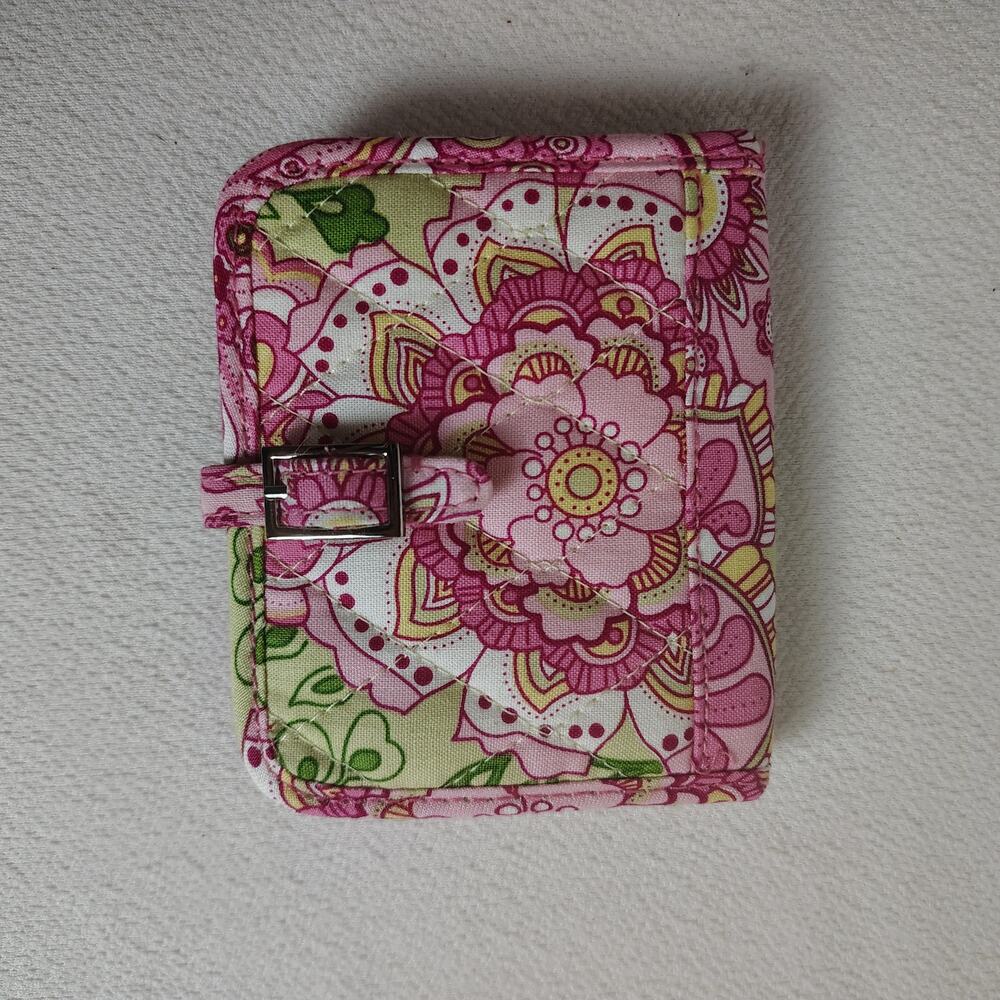 Vera Bradley Petal Pink Cards & Cuties Photo ID Wallet Retired Floral